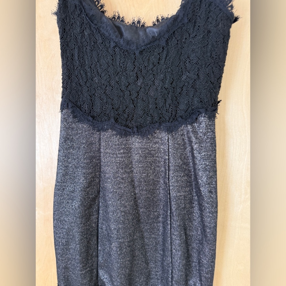 Diane Von Furstenberg Olivette Dress in Silver/Black - Picture 10 of 13